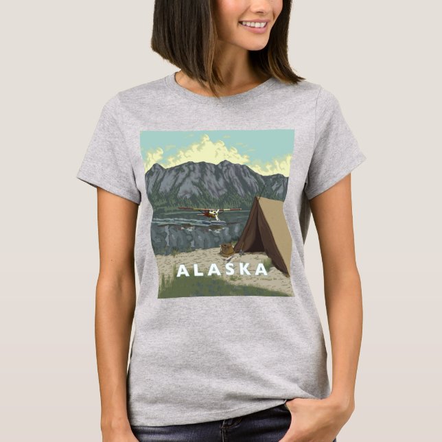 Alaska Bush Plane Gifts for Women Pilots T-Shirt (Front)