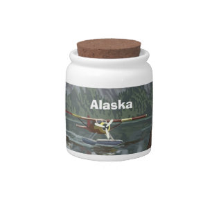 Alaska Bush Plane Souvenirs Candy Jar
