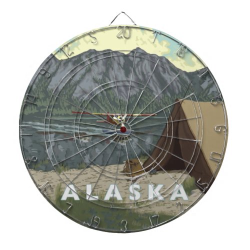 Alaska Bush Plane Souvenirs Dartboard With Darts