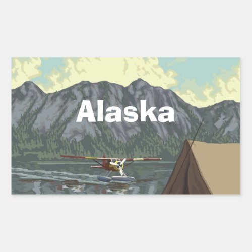 Alaska Bush Plane Souvenirs Rectangular Sticker