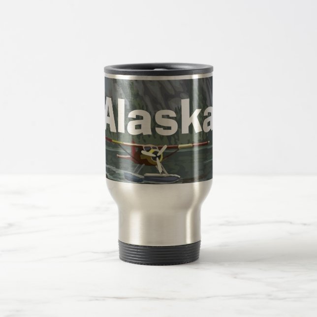 Alaska Bush Plane Souvenirs Travel Mug (Center)