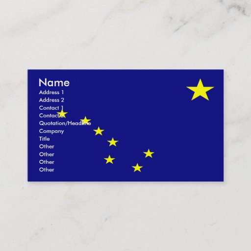 Customizable ALASKA Business Cards