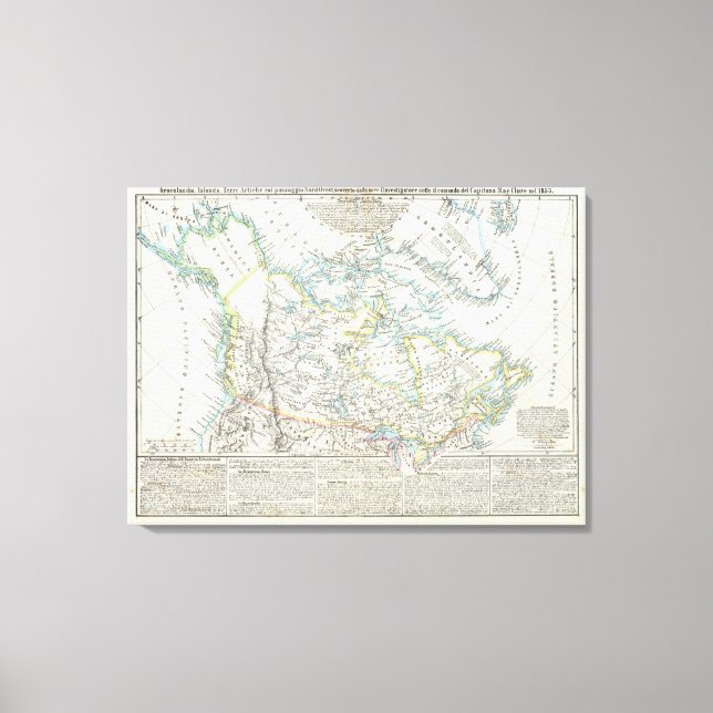 Alaska, Canada, Greenland Canvas Print (Front)