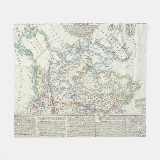 Alaska, Canada, Greenland Fleece Blanket (Front (Horizontal))