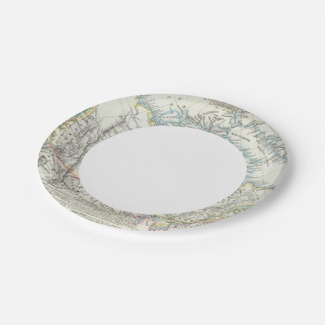 Alaska, Canada, Greenland Paper Plates (Angled)