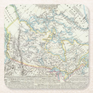Alaska, Canada, Greenland Square Paper Coaster