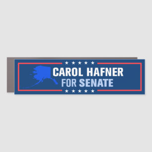 Alaska Carol Hafner for Senate Bumper Car Magnet