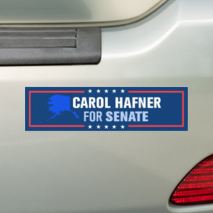 Alaska Carol Hafner for Senate Bumper Sticker