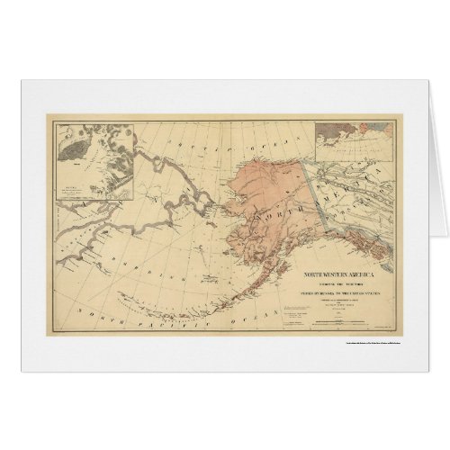 Alaska Ceded By Russia Map 1867