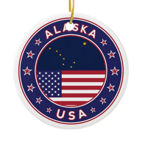 Alaska Ceramic Ornament
