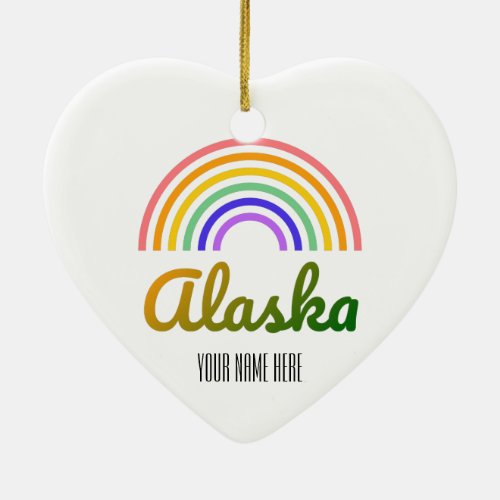 Alaska _ Christmas _ Personalized Ceramic Ornament