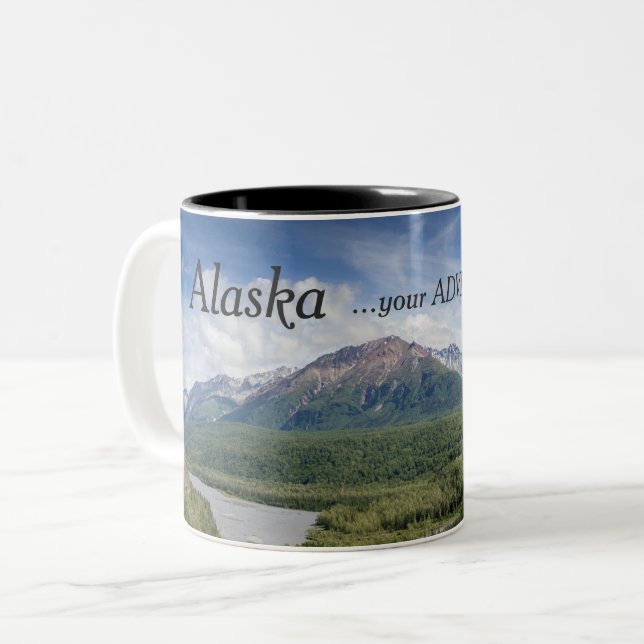 Alaska Coffee Mugs - Your Adventure Awaits (Front Left)