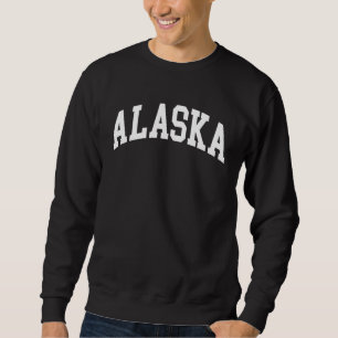 Alaska College Font Proud American USA Patriot Sta Sweatshirt