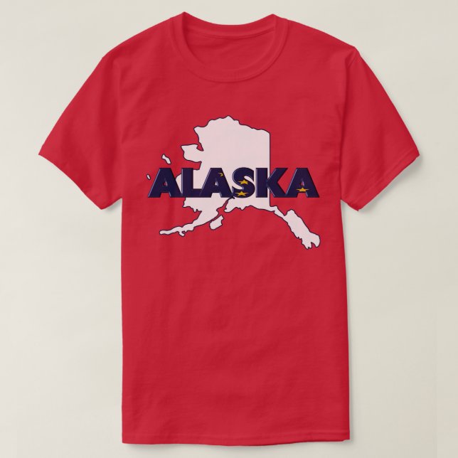 Alaska Colored State Print TShirt (Design Front)