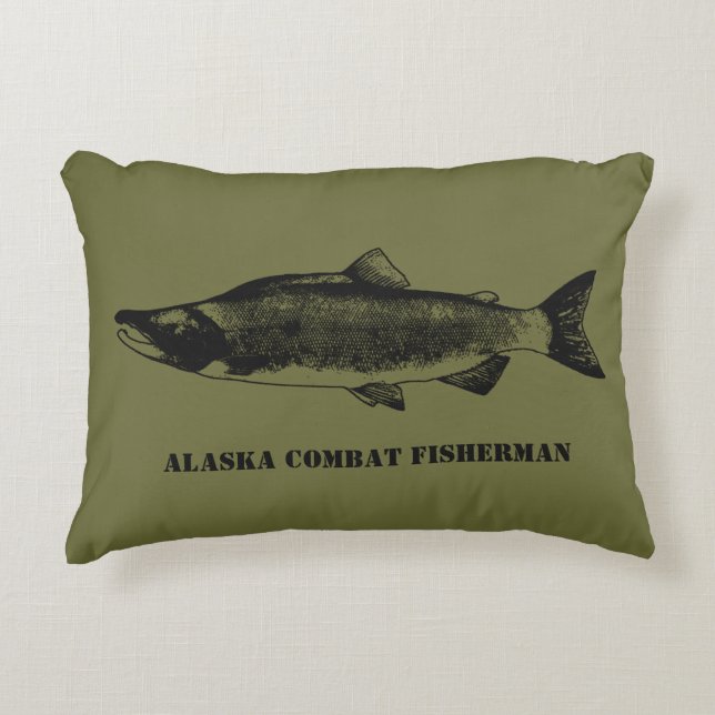 Alaska Combat Fisherman Accent Pillow (Front)