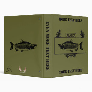 Alaska Combat Fisherman Badge 3 Ring Binder