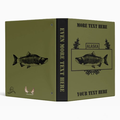 Alaska Combat Fisherman Badge 3 Ring Binder