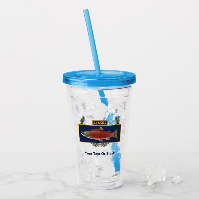 Alaska Combat Fisherman Badge Acrylic Tumbler (Front Ice)