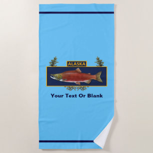 Alaska Combat Fisherman Badge Beach Towel