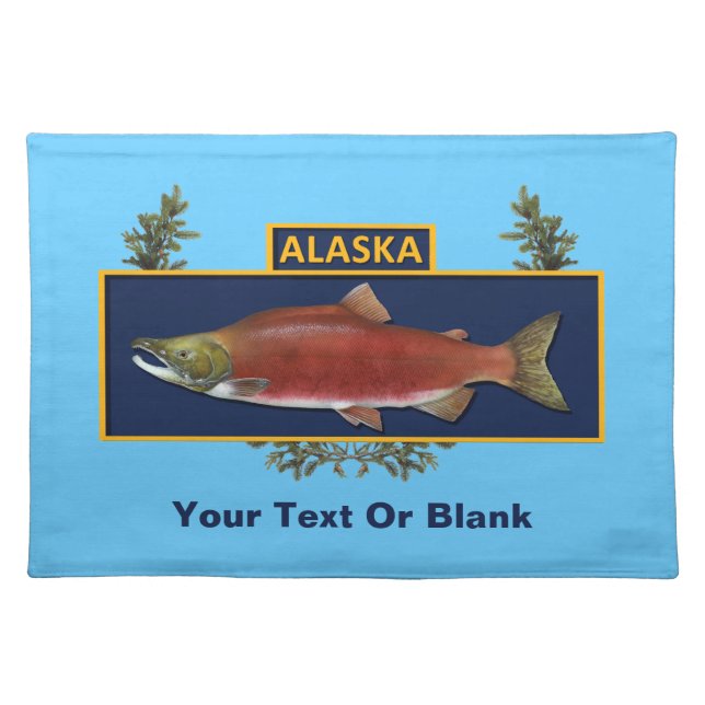 Alaska Combat Fisherman Badge Cloth Placemat (Front)
