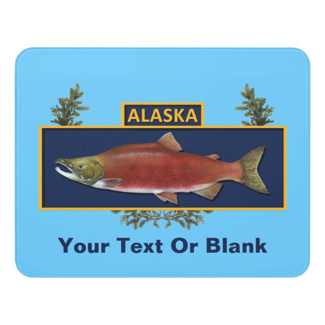 Alaska Combat Fisherman Badge Door Sign (Contemporary Front)