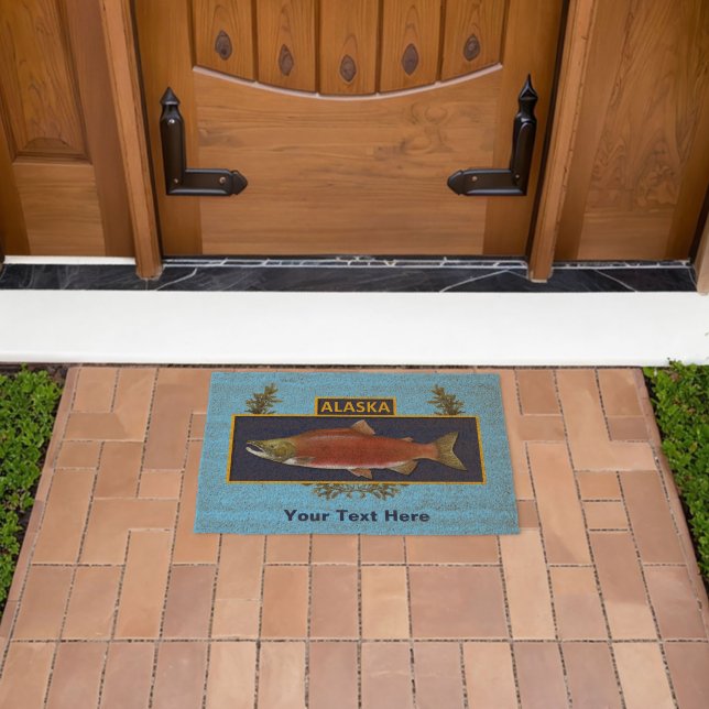 Alaska Combat Fisherman Badge Fiber Doormat (Insitu (Outdoor))