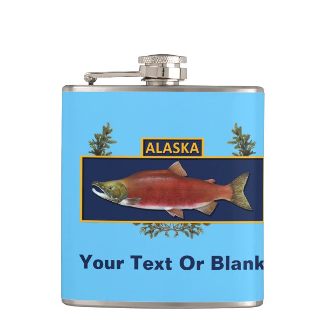 Alaska Combat Fisherman Badge Flask (Front)