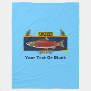 Alaska Combat Fisherman Badge Fleece Blanket