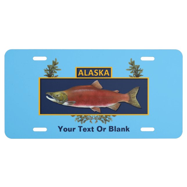 Alaska Combat Fisherman Badge License Plate (Front)