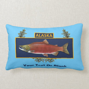 Alaska Combat Fisherman Badge Lumbar Pillow