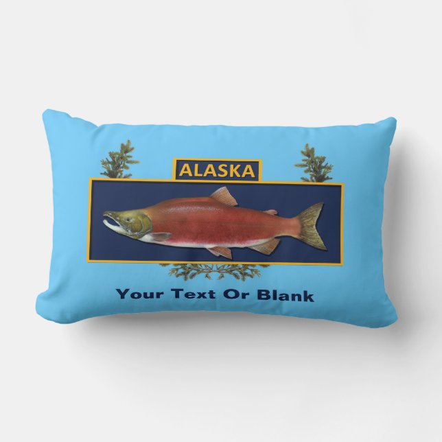 Alaska Combat Fisherman Badge Lumbar Pillow (Front)