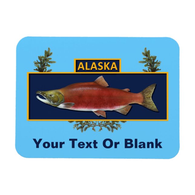 Alaska Combat Fisherman Badge Magnet (Horizontal)