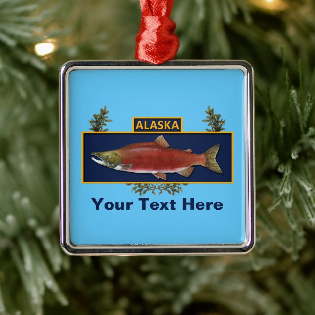 Alaska Combat Fisherman Badge Metal Ornament (Tree)