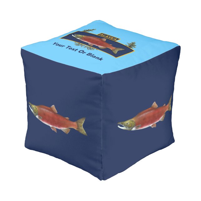 Alaska Combat Fisherman Badge Pouf (Angled Front)