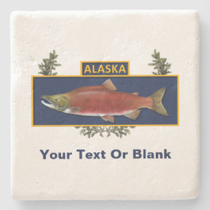 Alaska Combat Fisherman Badge Stone Coaster
