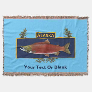 Alaska Combat Fisherman Badge Throw Blanket