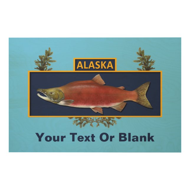 Alaska Combat Fisherman Badge Wood Wall Decor (Front)