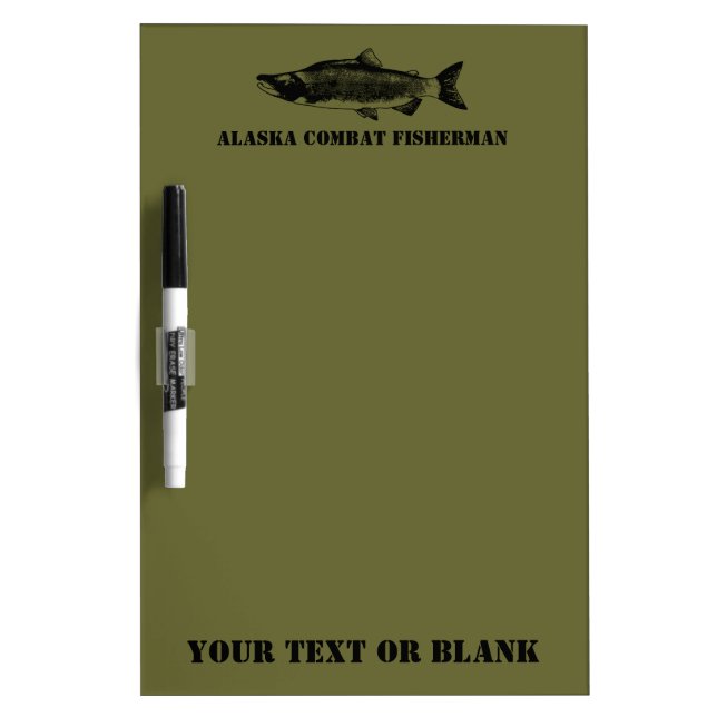 Alaska Combat Fisherman Dry-Erase Board (Front)