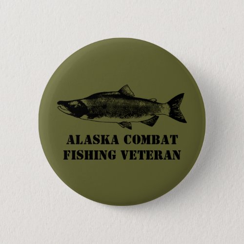 Alaska Combat Fishing Veteran Button