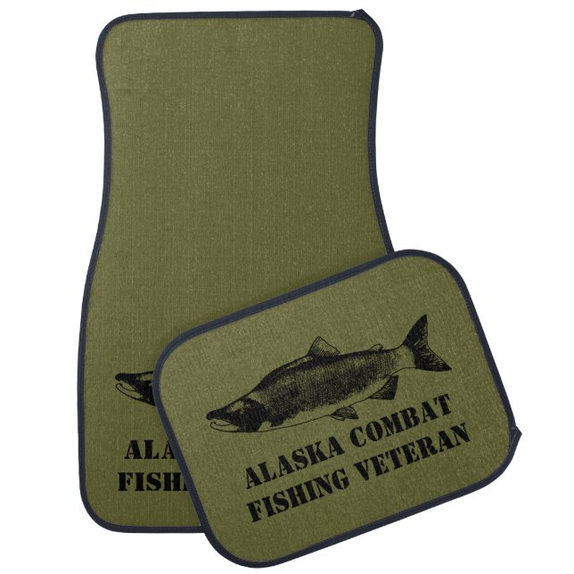 Alaska Combat Fishing Veteran Car Floor Mat (Set)