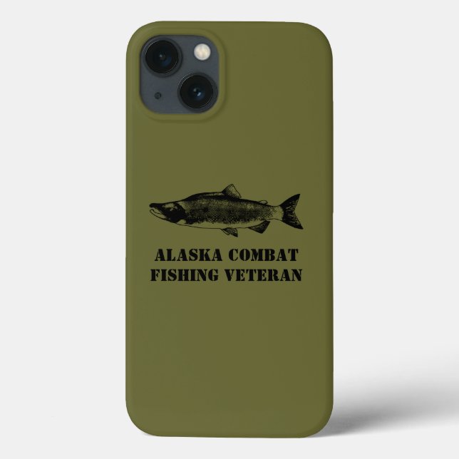 Alaska Combat Fishing Veteran Case-Mate iPhone Case (Back)