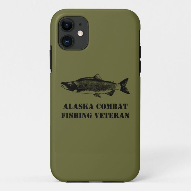 Alaska Combat Fishing Veteran Case-Mate iPhone Case (Back)