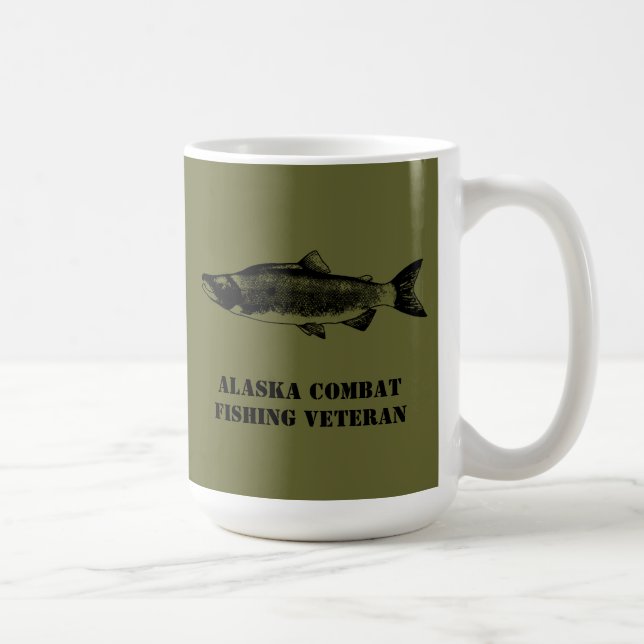 Alaska Combat Fishing Veteran Coffee Mug (Right)