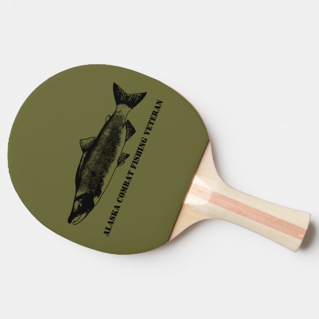 Alaska Combat Fishing Veteran Ping Pong Paddle (Side)
