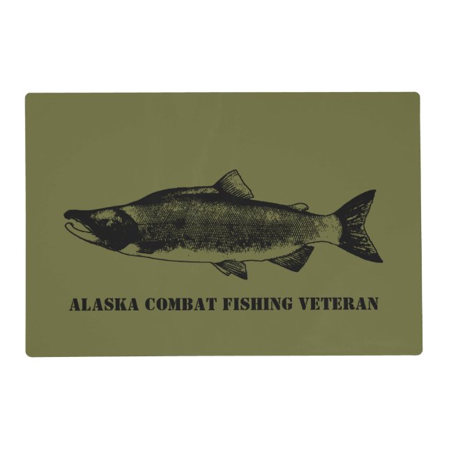 Alaska Combat Fishing Veteran Placemat (Front)