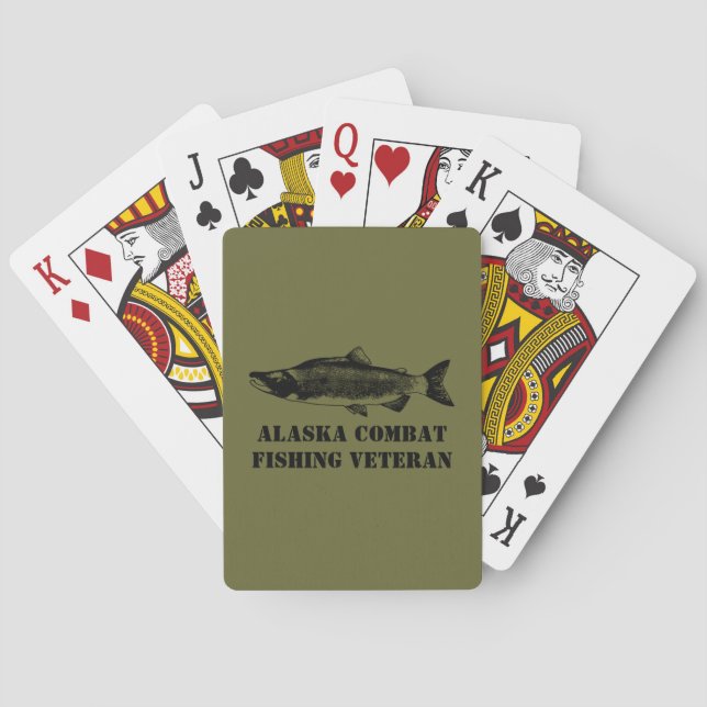 Alaska Combat Fishing Veteran Poker Cards (Back)