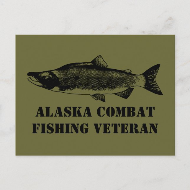 Alaska Combat Fishing Veteran Postcard (Front)