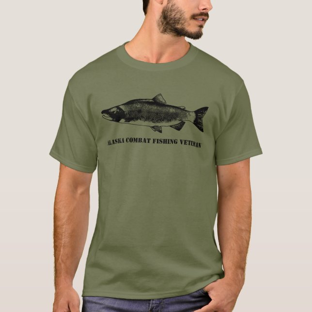 Alaska Combat Fishing Veteran T-Shirt (Front)