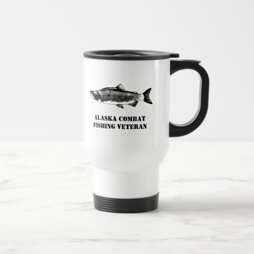 Alaska Combat Fishing Veteran Travel Mug