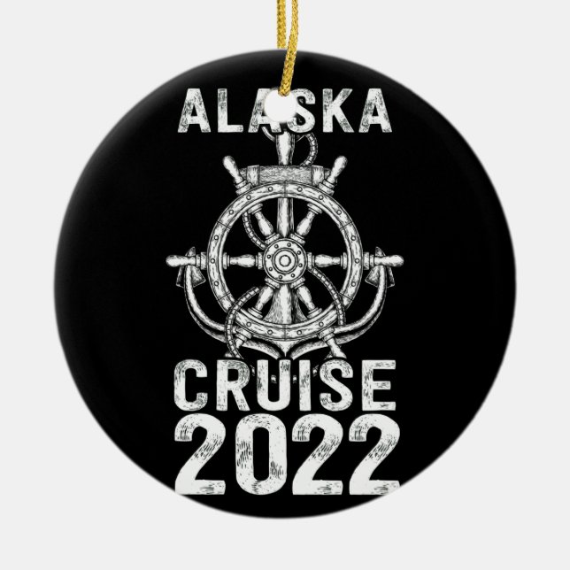 Alaska Cruise 2022 Hooded Ceramic Ornament (Front)
